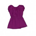 Y2k magenta babydoll milkmaid style tie front blouse Purple Size M Photo 3