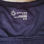 Aerie NWT Offline by Terry Cloth Crop Top Bralette Sports Bra Navy Blue - M Photo 3