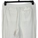 Old Navy Large TALL Pants Linen Blend Pull-On Pockets Semi-Sheer High-Rise White Photo 3