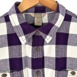 Duluth Trading Purple Buffalo Plaid Cotton Flannel Free Swinging Shirt Size XL Photo 1