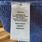 Talbots V-Neck Pullover Linen Sweater Blue Contrast Trim Size S Rory Gilmore Photo 4