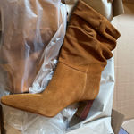 Vince Camuto Skylar Slouch Boots in Golden Walnut Women’s 9 Leather Photo 2