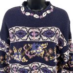 Vintage Hand Knit Jennifer Reed Grannycore Sweater Blue Photo 1