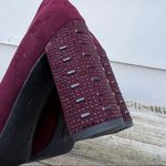 Libby Edelman  Le Shelby Wine Maroon Studded Block Heels 8 Photo 3