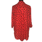 Riah Fashion Red and Black Blouse - Size Small Photo 5