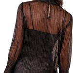 Sugar Lips  Women's Lurex Smocked Neck Top Photo 1