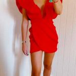 Triple Threads Highs And Low Ruffle Dress Red Photo 0