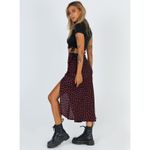 Princess Polly  Black Floral Mabel Midi Skirt Photo 1