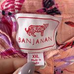 Banjanan Chrissie Buttondown Shirt in Jubilee Tropical Pink Bird Print Size XXL Photo 2