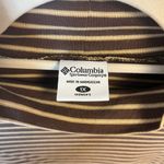 Columbia Turtleneck Brown & Tan Striped Women’s Long Sleeve Top Sz 1X EUC Photo 1