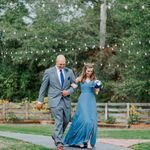 David's Bridal  Steel Blue Bridesmaid Dress Photo 3