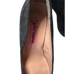 Betsey Johnson Black Suede Bow Pointed Toe Kitten Heel Pumps Classic Shoes Photo 5