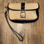 Dooney & Bourke Vintage  Signature Canvas Logo Push Lock Wristlet/Wallet Photo 0