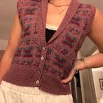 Villager vintage mauve wool sweater vest   Photo 1