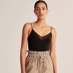 Abercrombie & Fitch Abercrombie Black Seamless Mesh Bodysuit NWT XS Photo 2