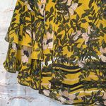 CAbi  5518 spring scene bell sleeves yellow floral lightweight XS v neck Photo 2