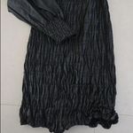 ZARA  Dress Shirred Puff Sleeve Black Mini Square Neck Bodycon Photo 4