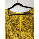 Revolve AFRM Yellow Art Animal Cheetah Print Long Sleeve Mini Dress Small Photo 2