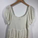 Arula Top Women A (1X) Plus Size Cream Tie Bust Ruffle Tired Peasant Prairie Photo 6