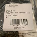 Free People  2 Pack Everyday Lace Longline Bralette in black combo Size S Photo 9