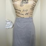 J.Crew NTM: Lightweight Textured Light Gray Pencil Skirt Size 12 Photo 2