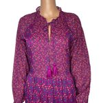 Roller Rabbit Augusta Floral Print Garnet Maxi Dress size Large Photo 4