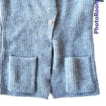 Vintage CG Career Guild Cardigan Sweater Larg 100% Wool Gray Front Button Pocket Size undefined Photo 6