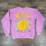 Nirvana  Tie-Dye Smiley Face 90’s Logo Crewneck Sweatshirt Photo 0