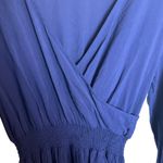 KorMei Women's M Dress Long Sleeve Blue V Photo 2