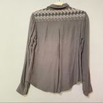 Staring At Stars Anthropologie Staring Stars Green Embroidered Boho Long Sleeve Blouse Womens S Photo 7