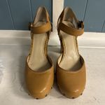 Calvin Klein VENTURE Women's Strappy Tan Leather Studded High Heel Shoes 8 M Photo 2