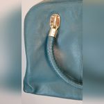 Cole Haan Cole Hann Stunning Teal Vegan Leather Bag with Braided handles & Gold Hardware Photo 15