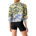 FP Movement Free People Inspire Printed Layer Faded Poppy Black XS NWT Blue Photo 2