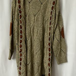 POL  Comfy Gray Hooded Long Knit Sweater Jacket Coat **Size S** 🌸🌸 Photo 0