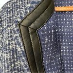 Banana Republic Blue Tweed Wool Blend Tie Belt Jacket Size 10 Photo 4