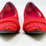 Rothy's The Point Pomegranate Grid Size 6 Slip On Ballet Flats Pink Orange Photo 2