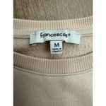 Francesca's Paris Place Vendôme Embroidered Cropped Sweatshirt Beige M Tan Size M Photo 2