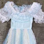 American Vintage Vintage coquette tulle lace cottagecore striped heart printed maxi dress Photo 5