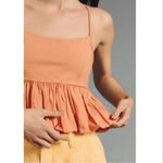 Anthropologie Ruffle Bubble-Hem Cropped Tank New Large Photo 1
