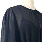 City Chic  New Dress Black Pleated Midi Crepe Semi Sheer Women’s Size XL/22 Photo 9