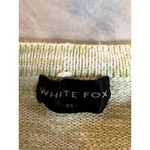 White Fox Boutique  Cropped Crew Neck Sweater 100% Cotton XS Lime Green COZY Photo 1