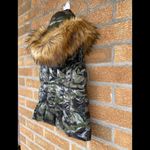 S13 Snowcat Down Puffer Vest with Faux Fur Hood small Green Photo 5