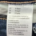 American Eagle Women's Blue Medium Wash Mid Rise Stretch Skinny Denim Jeans Sz 0 Photo 4