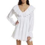 Top Shop White Cotton Dress Size 12 Photo 2