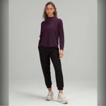 Lululemon Boxy Cotton-Blend Mockneck Sweater Heathered Vintage Plum Size XS/S Photo 3