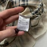 Rosa Cherie Cream brown plaid babydoll tunic top ruffles V Photo 5