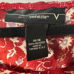 "Venezia" Shirt Y2K, Babydoll, Boho, Gypsy, Paisley, VINTAGE size 14/16 Red Photo 2
