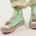 Free People Nan-Ku Couture Cruise Studded High Top Sneaker 40/ 9.5 Spring Mint Photo 0