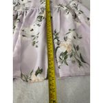 AQUA  Women' Floral Print Mini Dress, Square Neckline, Short Sleeve, Light Purple Photo 8