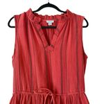 Sundance Women's Adley Sea Coral Gauze Cotton Sleeveless Dress SZ S Red Photo 4